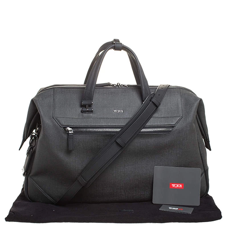 Tumi Dark Grey Coated Canvas Ashton Lenox Duffel Bag For Men - Image 9