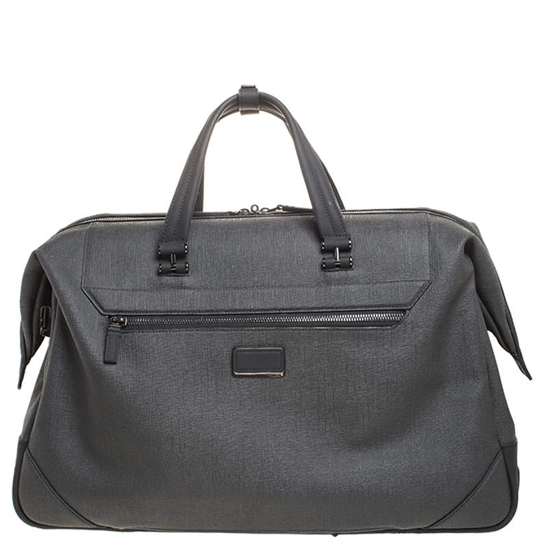 Tumi Dark Grey Coated Canvas Ashton Lenox Duffel Bag For Men - Image 4