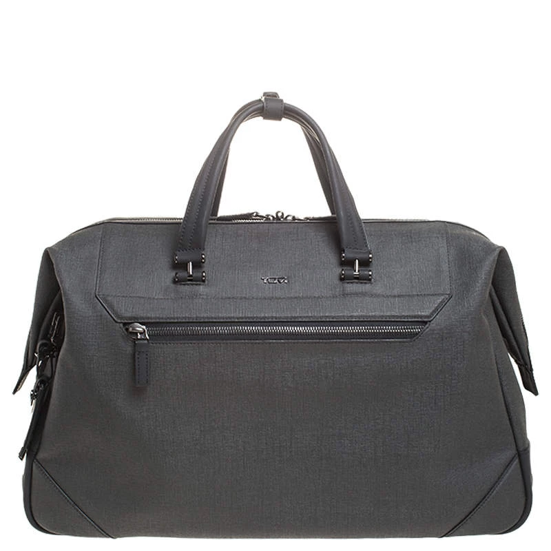 Tumi Dark Grey Coated Canvas Ashton Lenox Duffel Bag For Men
