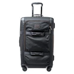 TUMI Black/Brown Nylon 4 Wheel Henderson Short Trip Expandable Luggage For Men