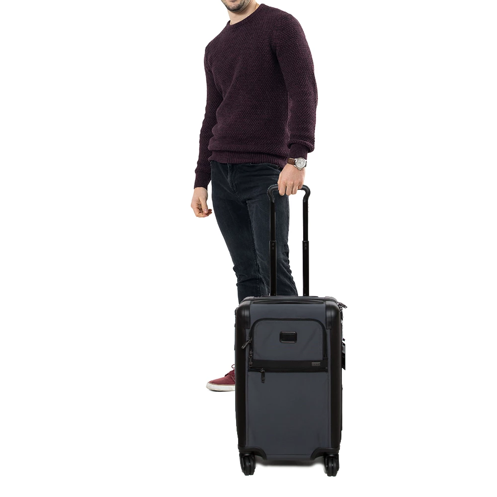 Tumi Grey/Black Nylon Alpha 2 Continental Expandable 4 Wheel Carry On Luggage For Men - Image 2
