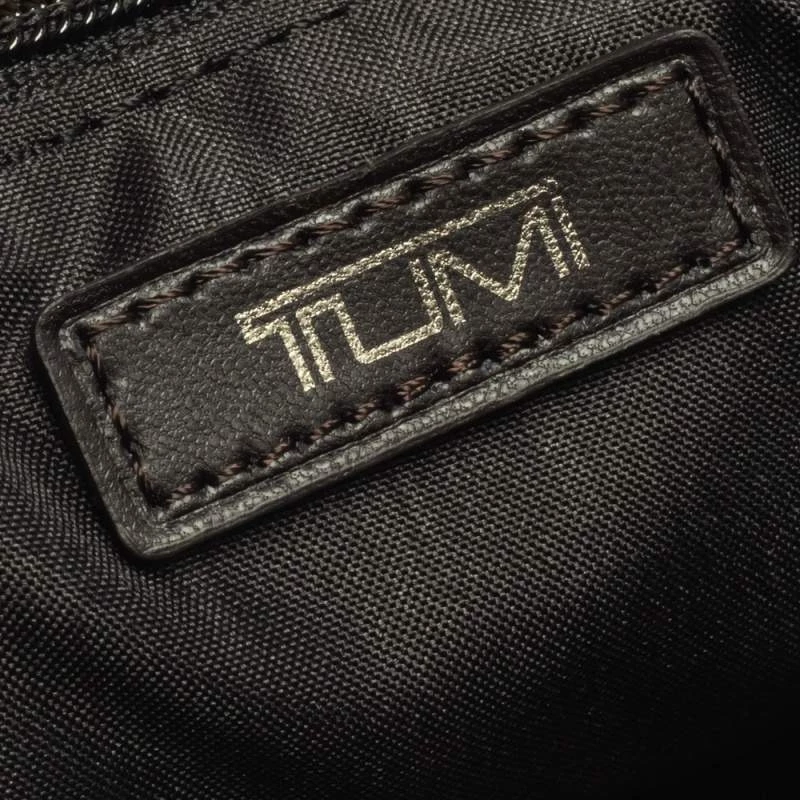 Tumi Black Leather DFO Monroe Oxford Top Zip Flap Messenger Bag For Men - Image 9