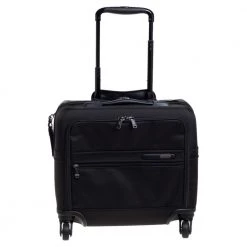 Tumi Black Nylon Gen 4.2 4 Wheel Compact Carry On Luggage For Men