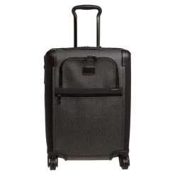 Tumi Grey/Brown PVC Alpha 2 Continental Expandable 4 Wheel Carry On Luggage For Men