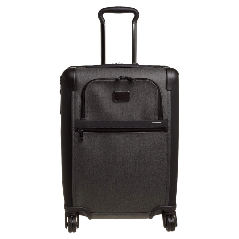 Tumi Grey/Brown PVC Alpha 2 Continental Expandable 4 Wheel Carry On Luggage For Men