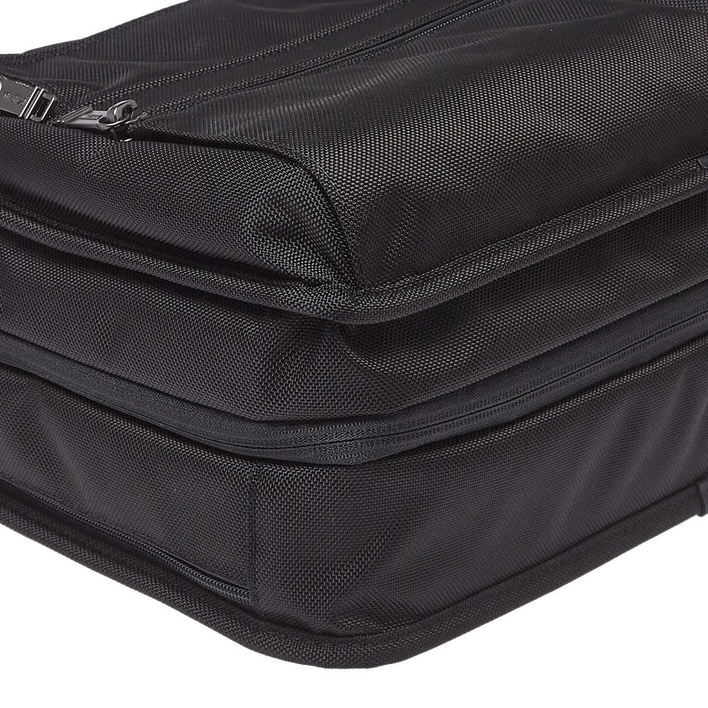 TUMI Black Nylon And Leather DFO Expandable Organizer Laptop Briefcase For Men - Image 11