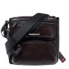 Tumi Brown/Black Leather Barton Crossbody Bag For Men