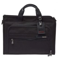 TUMI Black Nylon Gen 4.2 Slim Deluxe Portfolio Bag For Men