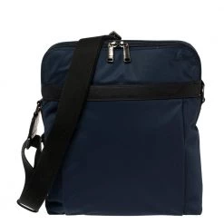 TUMI Navy Blue/Black Nylon Freeland Double Zip Crossbody Bag For Men