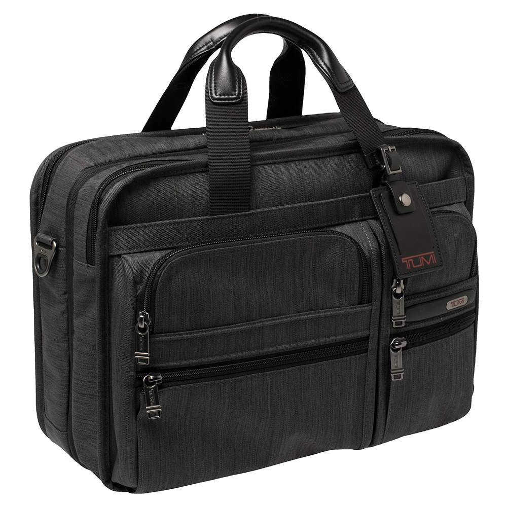 TUMI Grey Nylon Gen 4.2 Expandable Organizer Laptop Briefcase For Men - Image 3
