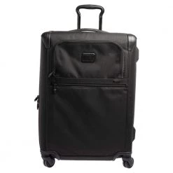 TUMI Black Nylon Alpha 2 Short Trip Expandable 4 Wheel Packing Case Luggage For Men