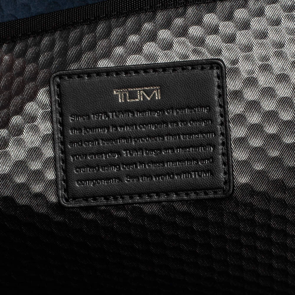 TUMI Metallic Dark Brown Leather Alpha Bravo Andersen Slim Commuter Briefcase For Men - Image 8