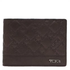 Tumi Brown Logo Bifold Wallet For Men