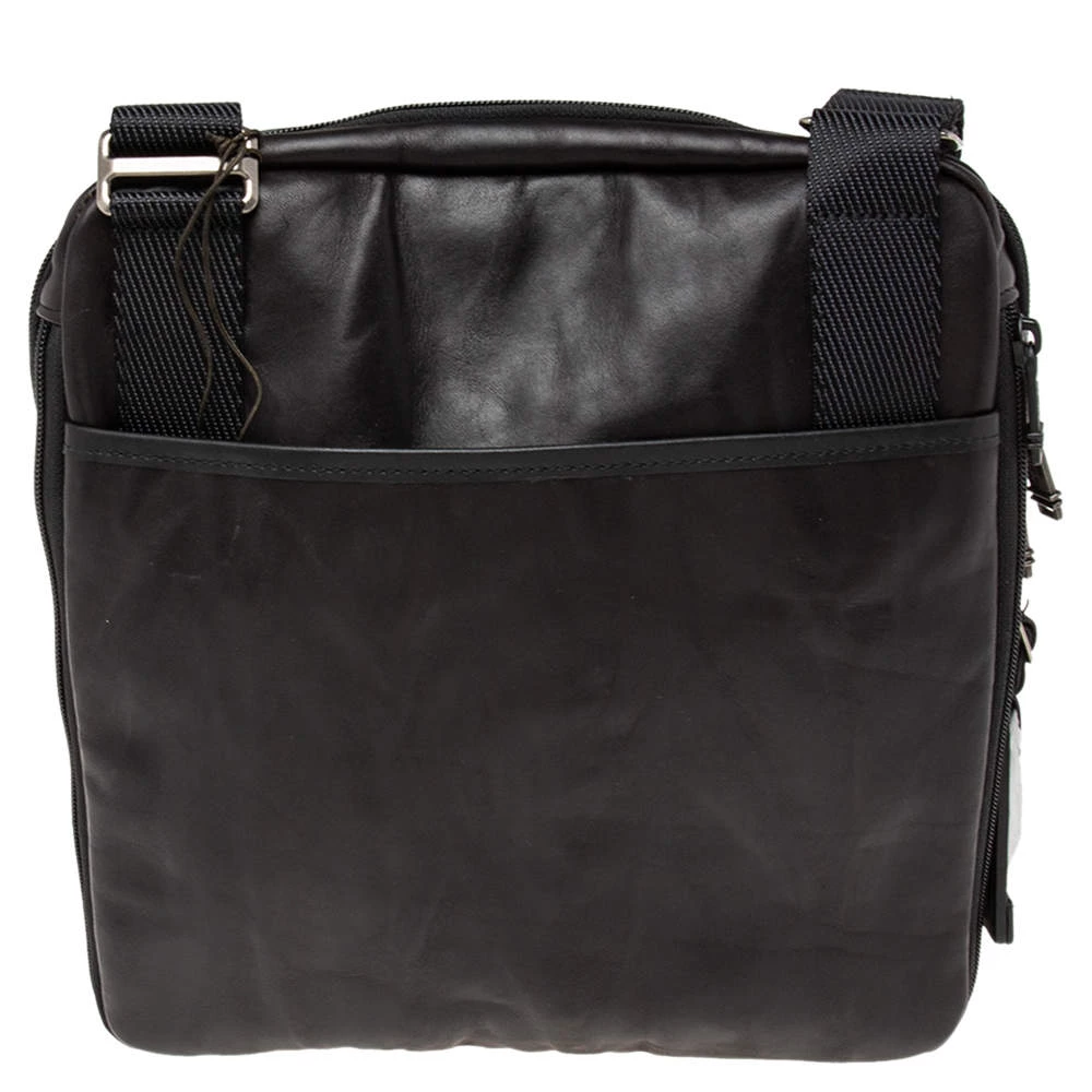 Tumi Black Leather Alpha Bravo Arnold Zip Messenger Bag For Men - Image 4