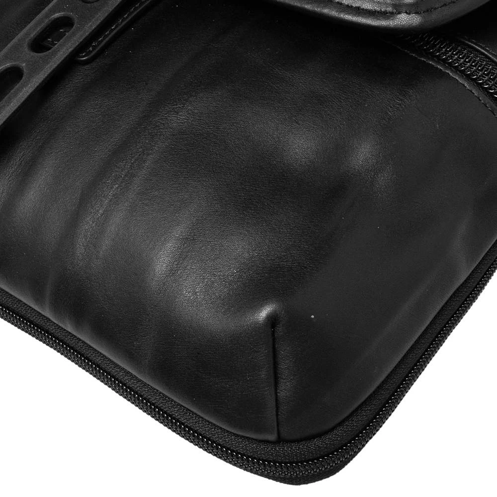 Tumi Black Leather Alpha Bravo Arnold Zip Messenger Bag For Men - Image 14