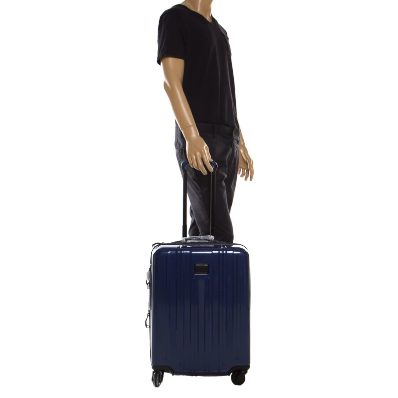 TUMI Blue/Black Plastic Rollenkoffer Continental Trolley For Men - Image 2