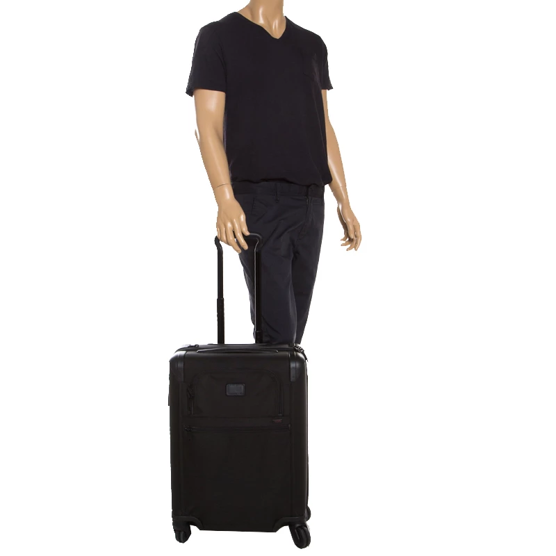 TUMI Black Nylon Alpha 2 Rolling Suitcase For Men - Image 2