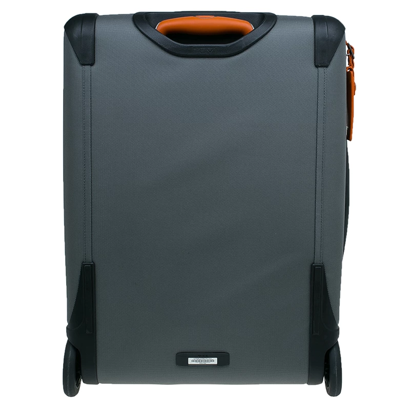 Tumi Grey/Orange Nylon Alpha 2 Expandable 2 Wheel Carry On Luggage For Men - Image 4