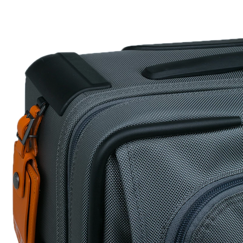 Tumi Grey/Orange Nylon Alpha 2 Expandable 2 Wheel Carry On Luggage For Men - Image 7