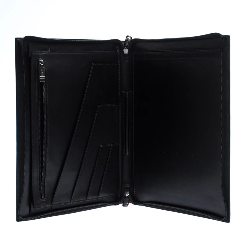 TUMI Black Leather Document Holder For Men - Image 2