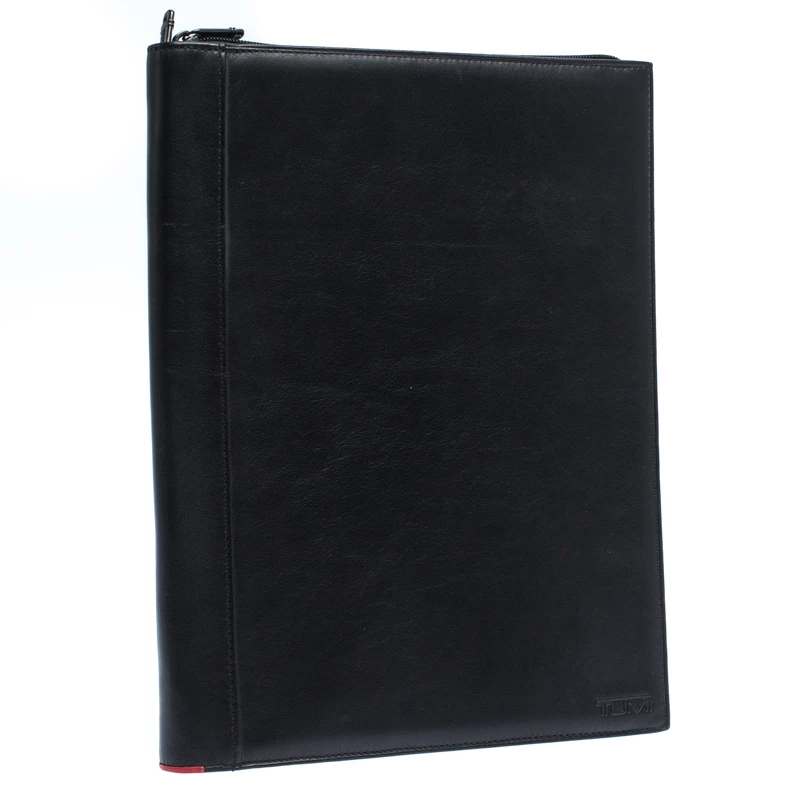 TUMI Black Leather Document Holder For Men - Image 3
