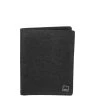 Tumi Black Textured Leather Passport Case For Men