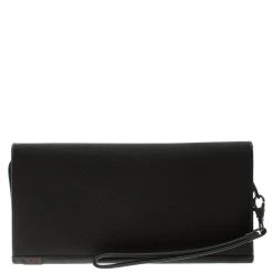 Tumi Black Nylon Zip Around Travel Organizer Wallet For Men