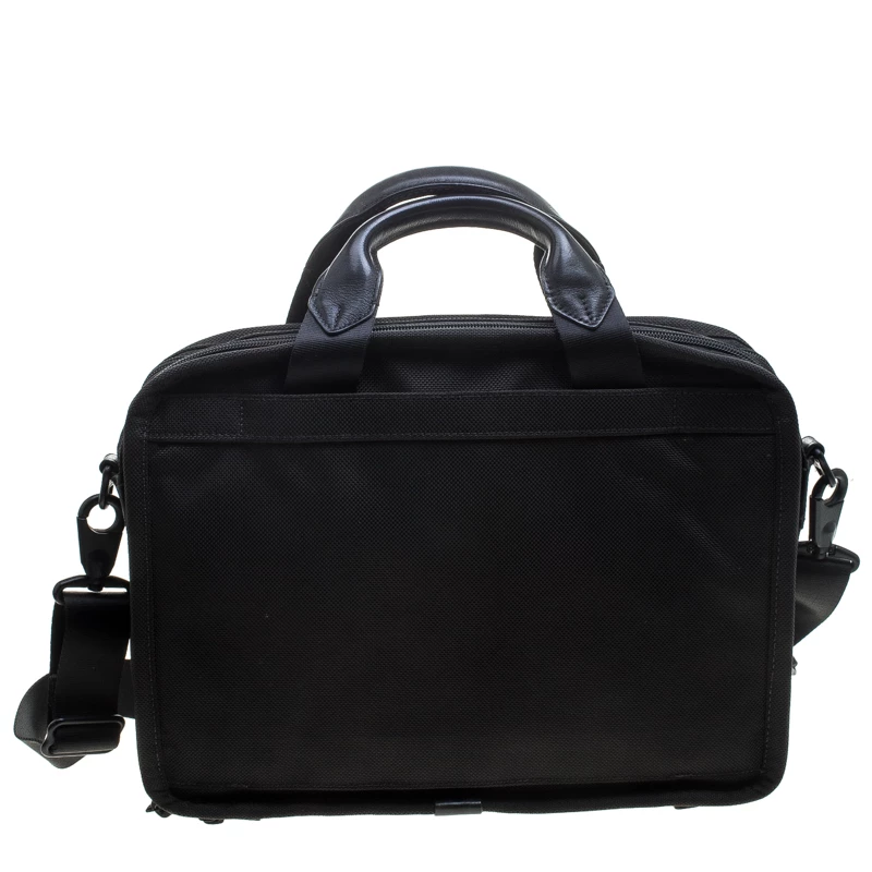 Tumi Black Nylon Alpha T-Pass Expandable Laptop Bag For Men - Image 4