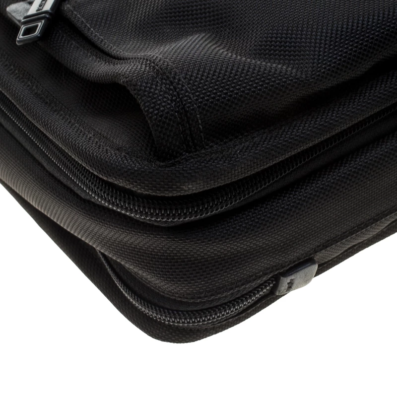 Tumi Black Nylon Alpha T-Pass Expandable Laptop Bag For Men - Image 10