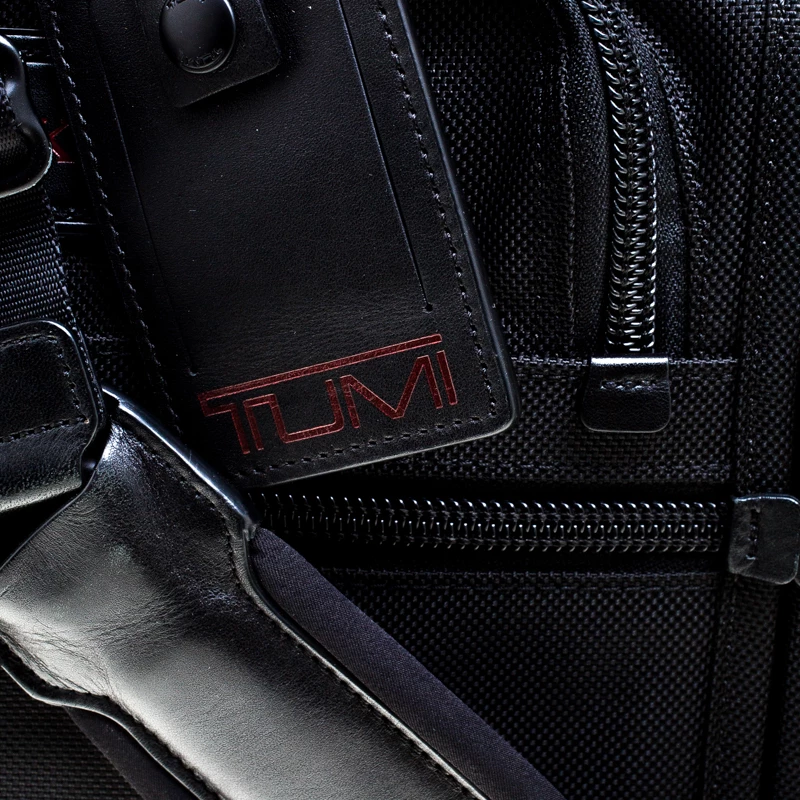 TUMI Black Nylon Alpha II T-Pass Laptop Bag For Men - Image 5