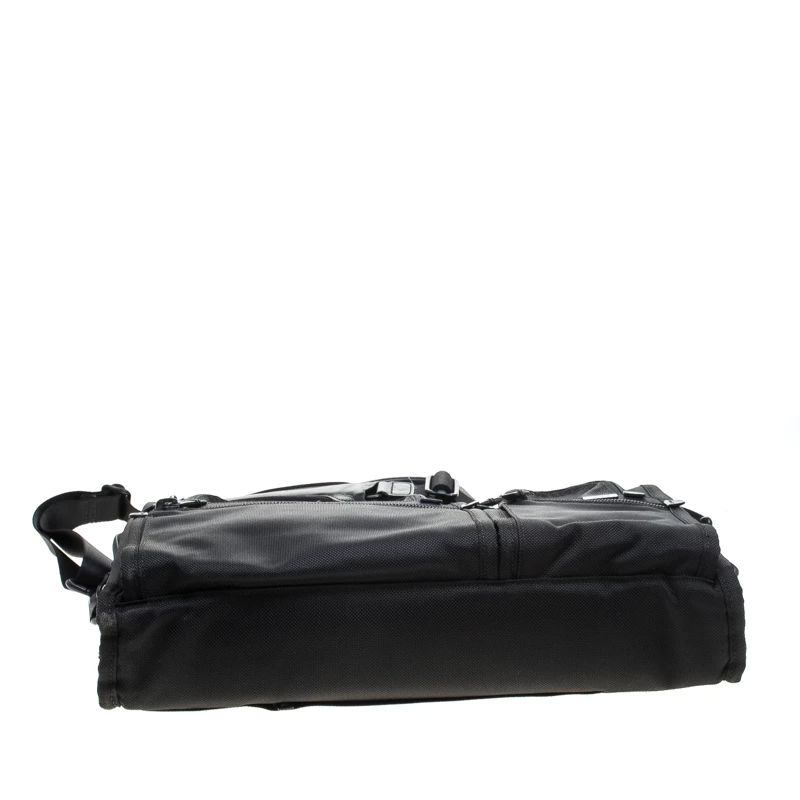 TUMI Black Nylon Alpha II T-Pass Laptop Bag For Men - Image 6