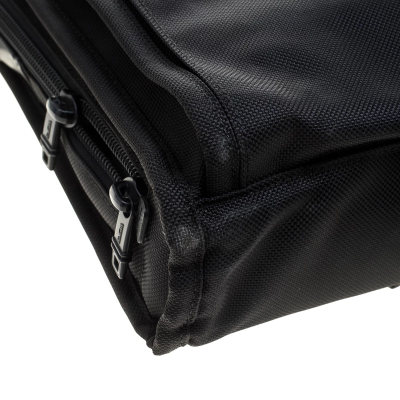 TUMI Black Nylon Alpha II T-Pass Laptop Bag For Men - Image 10