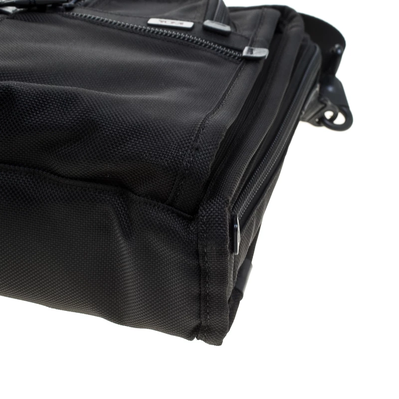 TUMI Black Nylon Alpha II T-Pass Laptop Bag For Men - Image 11