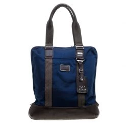 TUMI Blue/Brown Nylon Alpha Bravo Beaufort Tote For Men