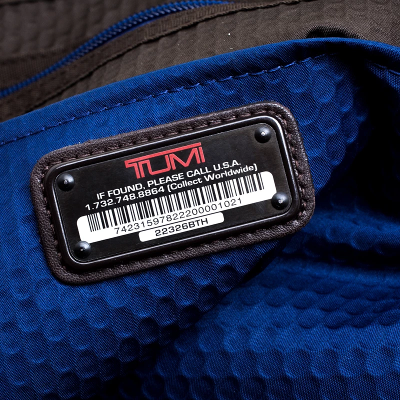 TUMI Blue/Brown Nylon Alpha Bravo Beaufort Tote For Men - Image 8