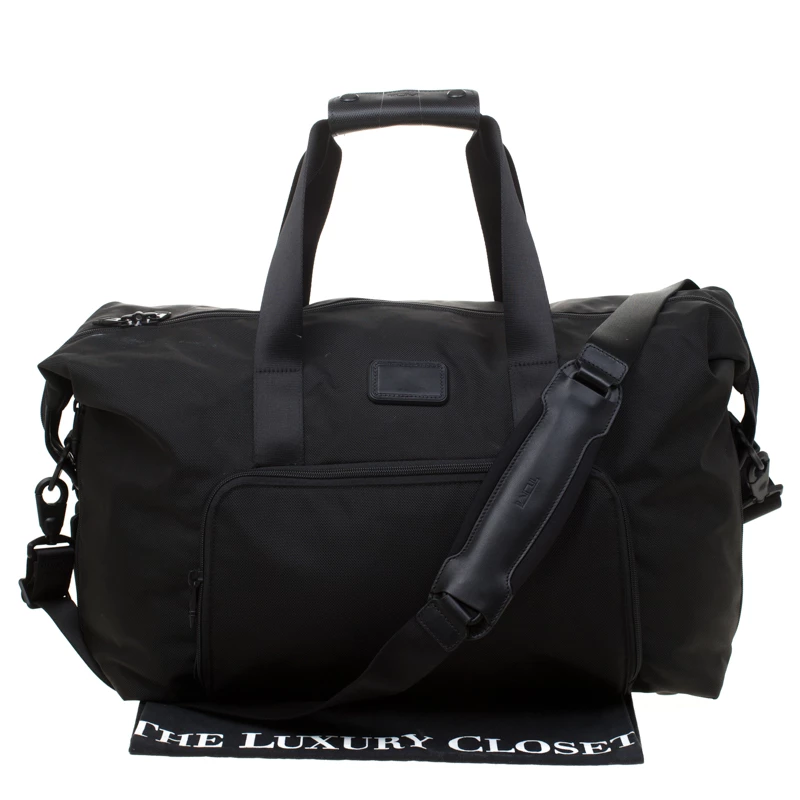TUMI Black Nylon Alpha 2 Double Expansion Duffel Bag For Men - Image 10