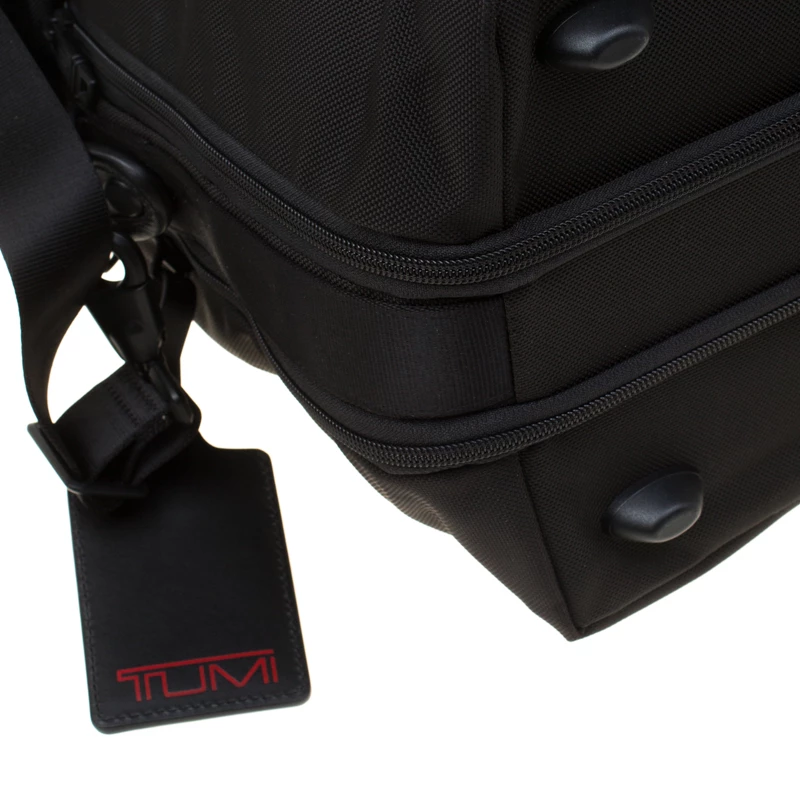 TUMI Black Nylon Alpha 2 Double Expansion Duffel Bag For Men - Image 11