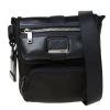 Tumi Black Nylon And Leather Alpha Bravo Braton Crossbody Bag For Men