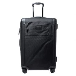 TUMI Black Nylon 4 Wheel Alpha II Short Trip Expandable Packing Case Luggage For Men