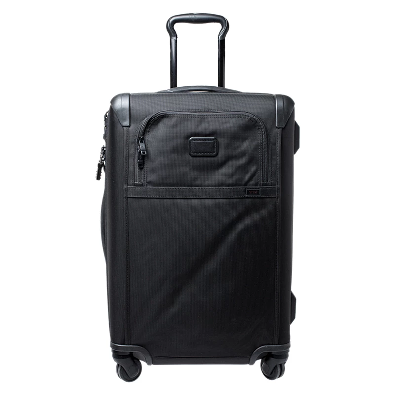 TUMI Black Nylon 4 Wheel Alpha II Short Trip Expandable Packing Case Luggage For Men