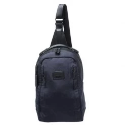 TUMI Navy Blue Nylon And Leather Sling Backpack For Men