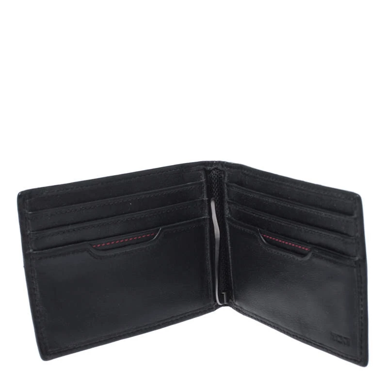 Tumi Black Leather Money Clip Bifold Wallet For Men - Image 2
