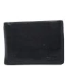 Tumi Black Leather Money Clip Bifold Wallet For Men