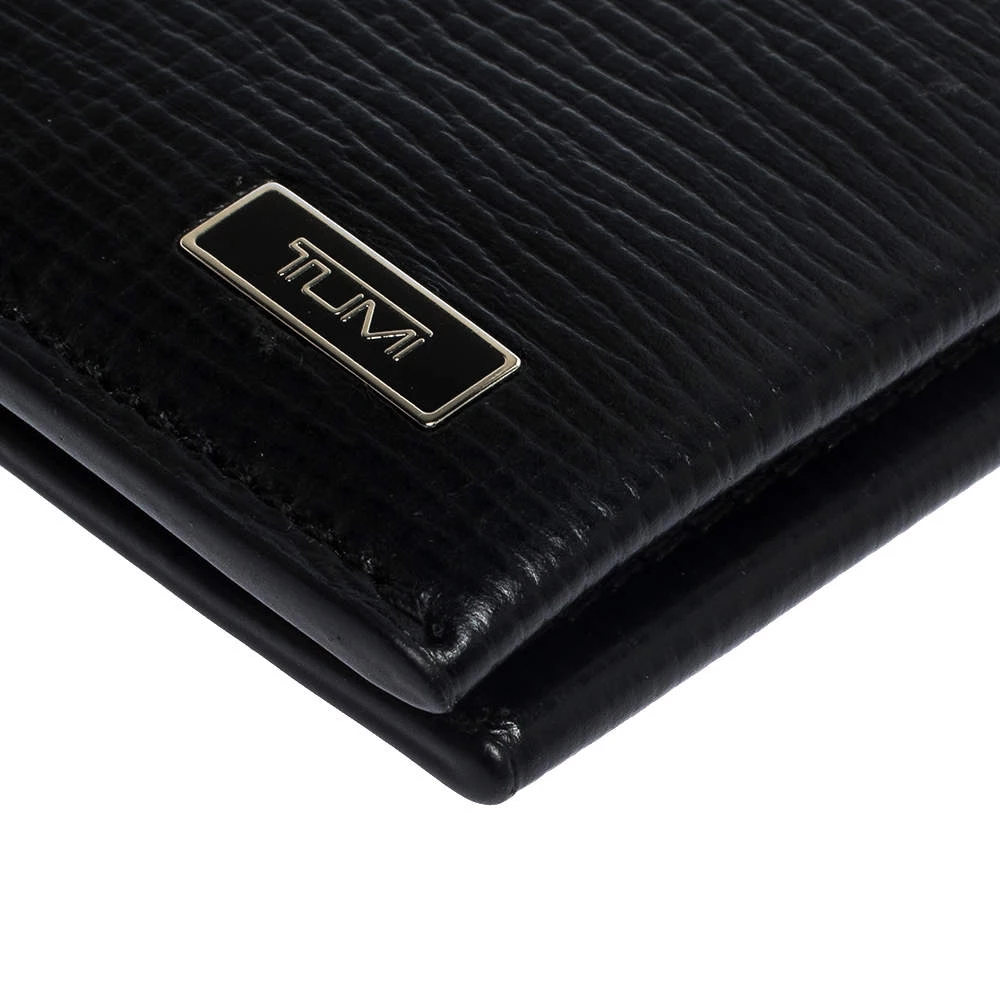Tumi Black Leather Slim Bifold Wallet For Men - Image 11