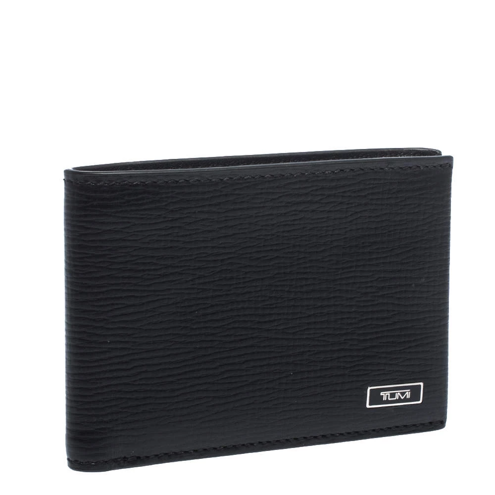Tumi Black Leather Slim Bifold Wallet For Men - Image 4