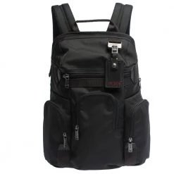 Tumi Black Nylon And Leather Nickerson 3 Pocket Expansion Backpack For Men