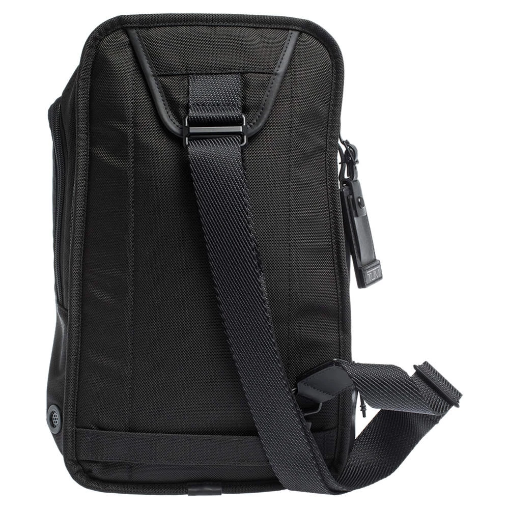 TUMI Black Nylon And Leather Alpha Bravo Saratoga Sling Bag For Men - Image 4