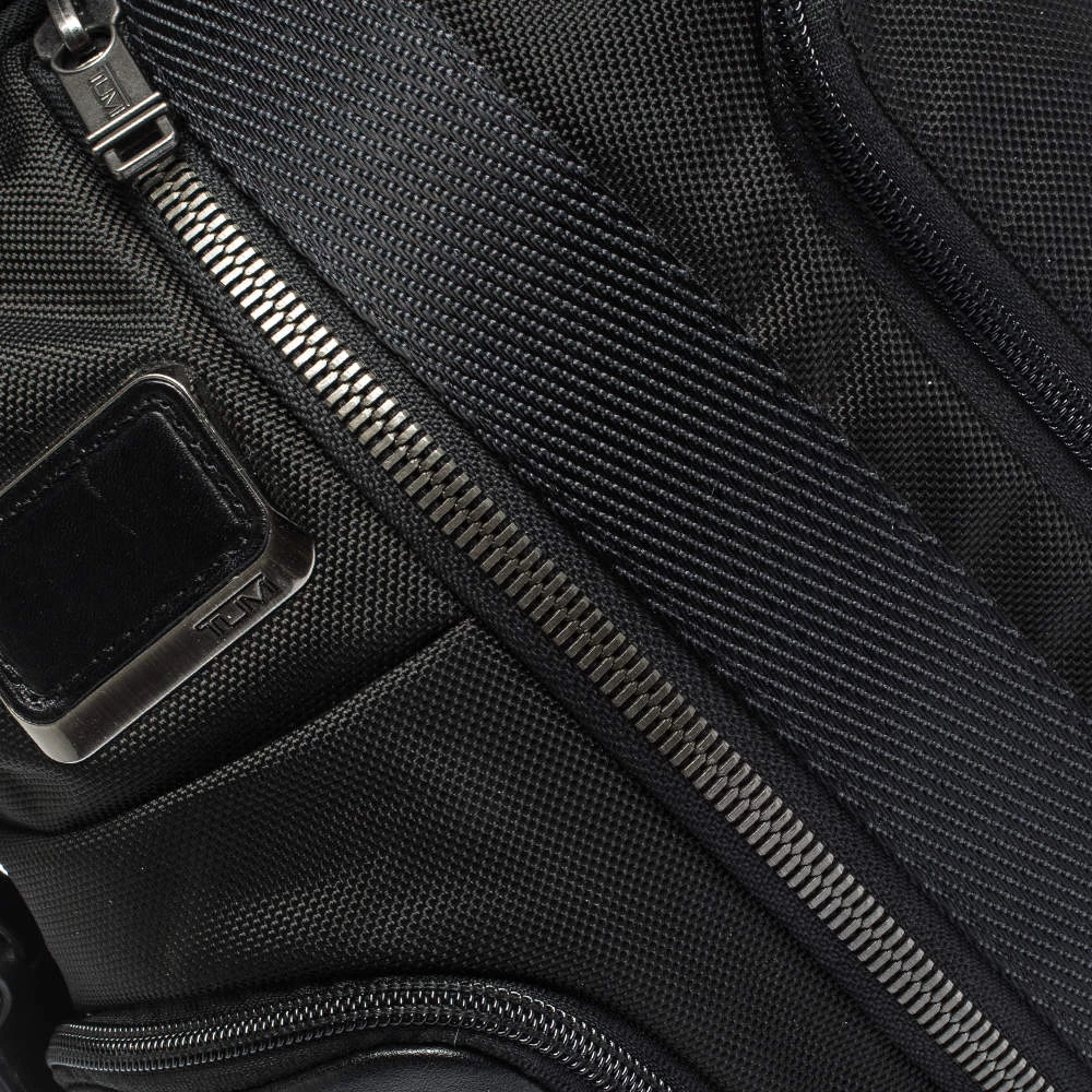 TUMI Black Nylon And Leather Alpha Bravo Saratoga Sling Bag For Men - Image 5