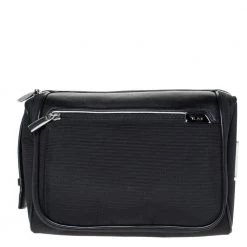 Tumi Black Nylon And Leather Richmond Travel Pouch For Men