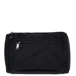Tumi Black Nylon And Leather Vanity Pouch For Men